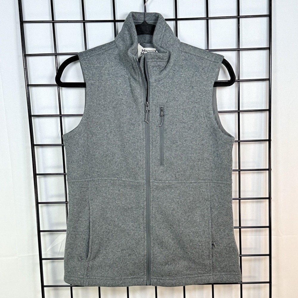 Marmot Dropline Fleece Sweater Vest Womens S Steel Onyx M14438 Outdoor Gorpcore
